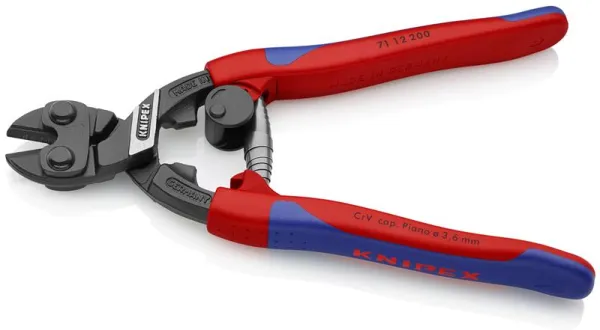 Knipex CoBolt® Kompakt boltsaks sort atramenteret, med slankt flerkomponent-håndtag 200 mm